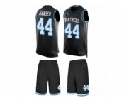 Men's Nike Carolina Panthers #44 J.J. Jansen Limited Black Tank Top Suit NFL Jersey