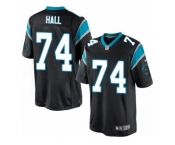 Men's Nike Carolina Panthers #74 Daeshon Hall Limited Black Team Color NFL Jersey