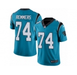 Men's Nike Carolina Panthers #74 Mike Remmers Limited Blue Rush NFL Jersey