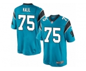 Men's Nike Carolina Panthers #75 Matt Kalil Limited Blue Alternate NFL Jersey