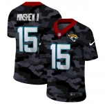 Jacksonville Jaguars #15 Gardner Minshew II Men's Nike 2020 Black CAMO Vapor Untouchable Limited Stitched NFL Jersey