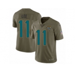 Men Nike Jacksonville Jaguars #11 Marqise Lee Limited Olive 2017 Salute to Service NFL Jersey