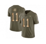 Men Nike Jacksonville Jaguars #11 Marqise Lee Limited Olive Gold 2017 Salute to Service NFL Jersey