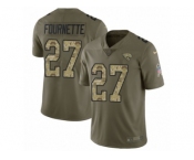 Men Nike Jacksonville Jaguars #27 Leonard Fournette Limited Olive Camo 2017 Salute to Service NFL Jersey