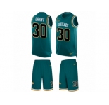 Men Nike Jacksonville Jaguars #30 Corey Grant Limited Teal Green Tank Top Suit NFL Jersey
