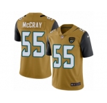 Men Nike Jacksonville Jaguars #55 Lerentee McCray Limited Gold Rush Vapor Untouchable NFL Jersey