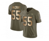 Men Nike Jacksonville Jaguars #55 Lerentee McCray Limited Olive Gold 2017 Salute to Service NFL Jersey