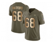 Men Nike Jacksonville Jaguars #68 Earl Watford Limited Olive Gold 2017 Salute to Service NFL Jersey