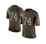 Men Nike Jacksonville Jaguars #74 Cam Robinson Limited Green Salute to Service NFL Jersey