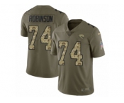 Men Nike Jacksonville Jaguars #74 Cam Robinson Limited Olive Camo 2017 Salute to Service NFL Jersey