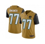 Men Nike Jacksonville Jaguars #77 Patrick Omameh Limited Gold Rush Vapor Untouchable NFL Jersey