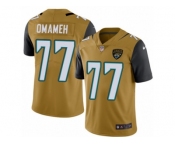 Men Nike Jacksonville Jaguars #77 Patrick Omameh Limited Gold Rush Vapor Untouchable NFL Jersey