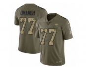 Men Nike Jacksonville Jaguars #77 Patrick Omameh Limited Olive Camo 2017 Salute to Service NFL Jersey