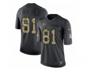 Men Nike Jacksonville Jaguars #81 Mychal Rivera Limited Black 2016 Salute to Service NFL Jersey