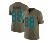 Men Nike Jacksonville Jaguars #88 Allen Hurns Limited Olive 2017 Salute to Service NFL Jersey