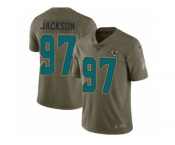 Men Nike Jacksonville Jaguars #97 Malik Jackson Limited Olive 2017 Salute to Service NFL Jersey