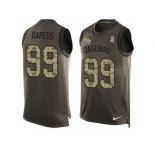 Men Nike Jacksonville Jaguars #99 Marcell Dareus Limited Green Salute to Service Tank Top NFL Jersey