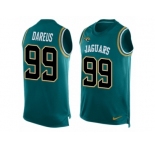 Men Nike Jacksonville Jaguars #99 Marcell Dareus Limited Teal Green Player Name & Number Tank Top NFL Jersey