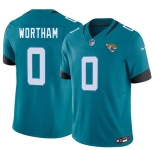 Men's Jacksonville Jaguars #0 Michael Wortham Teal 2026 Draft F.U.S.E. Vapor Untouchable Limited Football Stitched Jersey