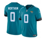 Men's Jacksonville Jaguars #0 Michael Wortham Teal 2026 Draft F.U.S.E. Vapor Untouchable Limited Football Stitched Jersey
