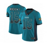 Men's Jacksonville Jaguars #15 Gardner Minshew II Limited Teal Green Rush Drift Fashion Football Jersey