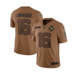 Men's Jacksonville Jaguars #16 Trevor Lawrence 2023 Brown Salute To Service Vapor Untouchable Limited Football Stitched Jersey