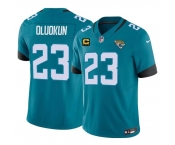 Men's Jacksonville Jaguars #23 Foyesade Oluokun Teal 2026 F.U.S.E. 4-Star C Patch Vapor Limited Football Stitched Jersey