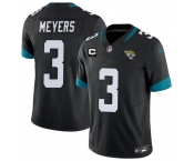 Men's Jacksonville Jaguars #3 Jakobi Meyers Black 2026 F.U.S.E. 1-Star C Patch Vapor Limited Football Stitched Jersey