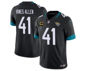 Men's Jacksonville Jaguars #41 Josh Hines-Allen Black 2025 With 4-Star C Patch F.U.S.E. Vapor Limited Football Stitched Jersey