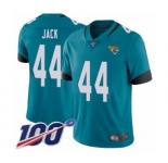 Men's Jacksonville Jaguars #44 Myles Jack Teal Green Alternate Vapor Untouchable Limited Player 100th Season Football Jersey