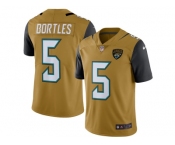 Men's Jacksonville Jaguars #5 Blake Bortles Nike Gold Color Rush Limited Jersey