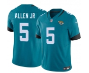 Men's Jacksonville Jaguars #5 LeQuint Allen Jr Teal 2026 F.U.S.E. Vapor Untouchable Limited Football Stitched Jersey