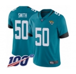 Men's Jacksonville Jaguars #50 Telvin Smith Teal Green Alternate Vapor Untouchable Limited Player 100th Season Football Jersey