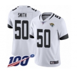 Men's Jacksonville Jaguars #50 Telvin Smith White Vapor Untouchable Limited Player 100th Season Football Jersey