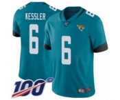 Men's Jacksonville Jaguars #6 Cody Kessler Teal Green Alternate Vapor Untouchable Limited Player 100th Season Football Jersey
