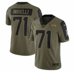 Men's Jacksonville Jaguars #71 Tony Boselli Nike Olive 2021 Salute To Service Retired Player Limited Jersey