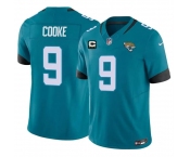 Men's Jacksonville Jaguars #9 Logan Cooke Teal 2026 F.U.S.E. 4-Star C Patch Vapor Limited Football Stitched Jersey