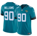 Men's Jacksonville Jaguars #90 Wesley Williams Teal 2026 Draft F.U.S.E. Vapor Untouchable Limited Football Stitched Jersey
