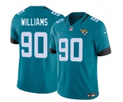 Men's Jacksonville Jaguars #90 Wesley Williams Teal 2026 Draft F.U.S.E. Vapor Untouchable Limited Football Stitched Jersey