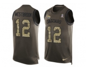 Men's Nike Jacksonville Jaguars #12 Dede Westbrook Limited Green Salute to Service Tank Top NFL Jersey