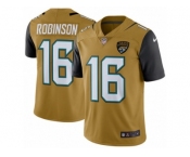 Men's Nike Jacksonville Jaguars #16 Denard Robinson Limited Gold Rush NFL Jersey