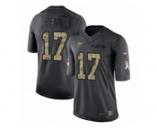 Men's Nike Jacksonville Jaguars #17 Arrelious Benn Limited Black 2016 Salute to Service NFL Jersey