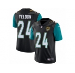 Men's Nike Jacksonville Jaguars #24 T.J. Yeldon Vapor Untouchable Limited Black Alternate NFL Jersey