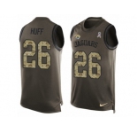 Men's Nike Jacksonville Jaguars #26 Marqueston Huff Limited Green Salute to Service Tank Top NFL Jersey