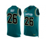 Men's Nike Jacksonville Jaguars #26 Marqueston Huff Limited Teal Green Player Name & Number Tank Top NFL Jersey