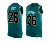 Men's Nike Jacksonville Jaguars #26 Marqueston Huff Limited Teal Green Player Name & Number Tank Top NFL Jersey