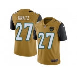 Men's Nike Jacksonville Jaguars #27 Dwayne Gratz Limited Gold Rush NFL Jersey
