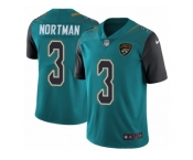 Men's Nike Jacksonville Jaguars #3 Brad Nortman Vapor Untouchable Limited Teal Green Team Color NFL Jersey