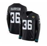 Men's Nike Jacksonville Jaguars #36 Ronnie Harrison Limited Black Therma Long Sleeve NFL Jersey
