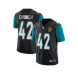 Men's Nike Jacksonville Jaguars #42 Barry Church Vapor Untouchable Limited Black Alternate NFL Jersey